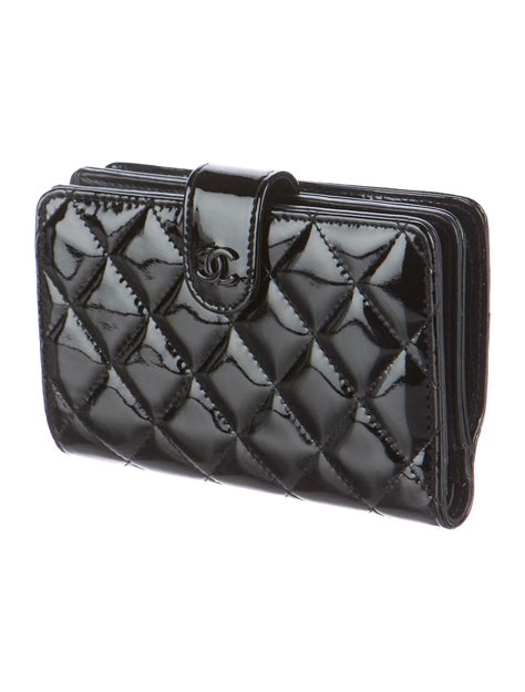 chanel zip pocket wallet in quilted patent calfskin|CHANEL Patent Calfskin Quilted Boy L.